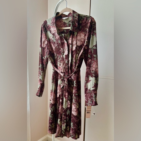 Nanette Lepore Floral Dress Size 12 New Shirt Dress - Picture 1 of 3